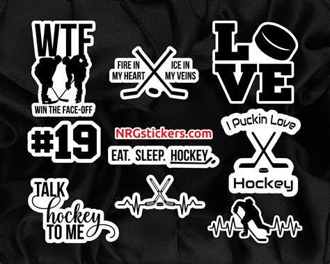 Custom Ice Hockey Vinyl Sticker Mega Pack Ice Hockey Etsy