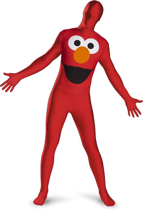 Disguise Men S Sesame Street Elmo Bodysuit Costume Clothing