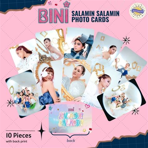 Bini Jollibini Jollibee X Bini Laminated Photocards Photo Card Blooms