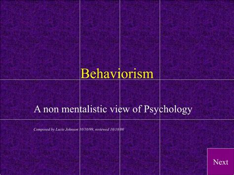 Ppt Behaviorism Powerpoint Presentation Free Download Id 4497966