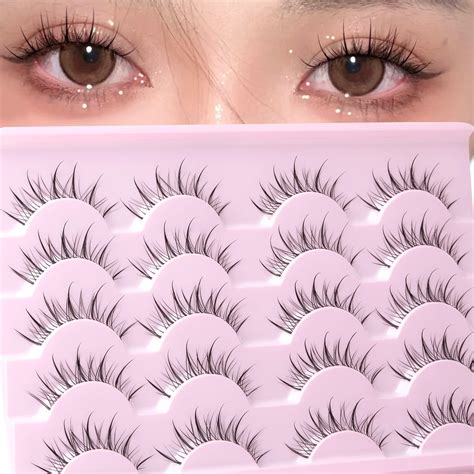 Amazon Manga Lashes Natural Look False Eyelashes Wispy Clear Band