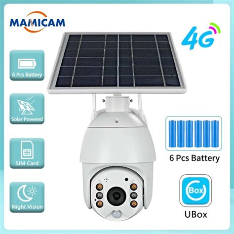 WIFI Security Cameras 4G SIM Card Solar Camera 2MP Outdoor PTZ CCTV