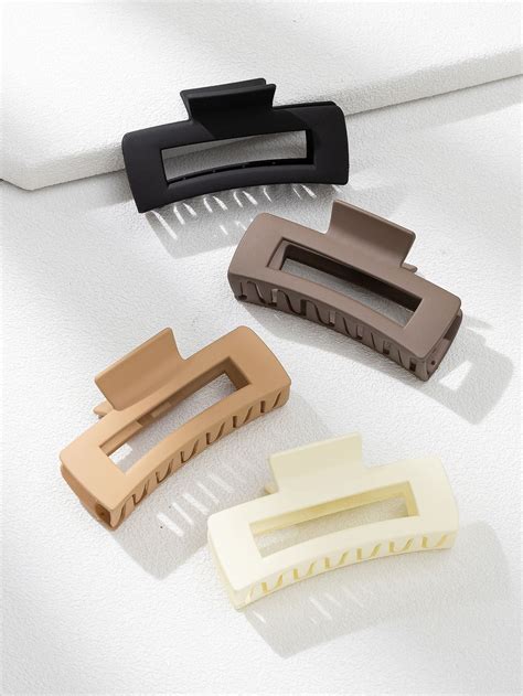 4pcs Rectangle Hair Claw Hair Claw Hair Accessories Hair Clips