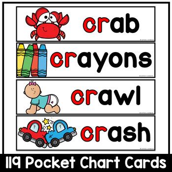 Beginning R Blends Pocket Chart Cards And Posters By Notman S Notebook