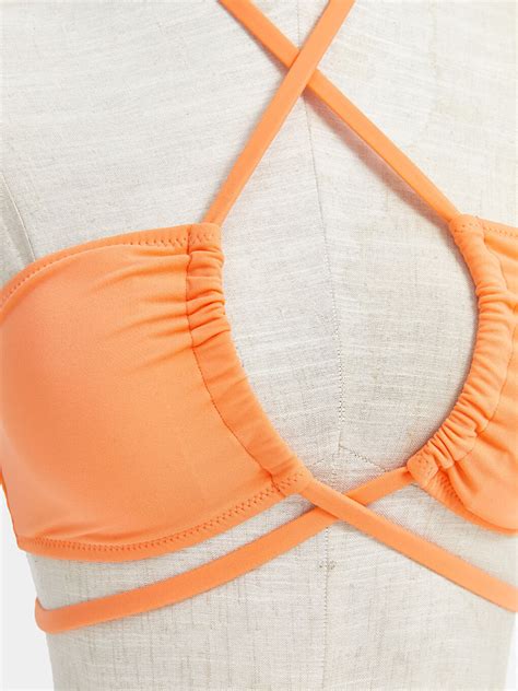 LCW DREAM Turuncu Kadın Dolgulu Bandeu Bikini Üstü S4OR26Z8 Z1R LCW