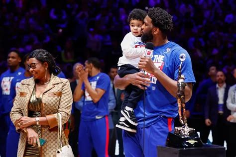 Joel Embiid accepts MVP trophy in front of Sixers fans at the Wells ...