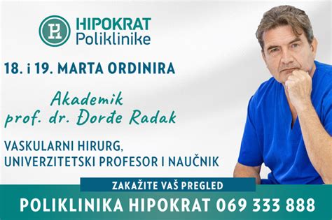 18 i 19 marta ordinira akademik prof dr Đorđe Radak vaskularni