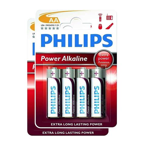 Philips Power Alkaline Aa Lr6 Batteries