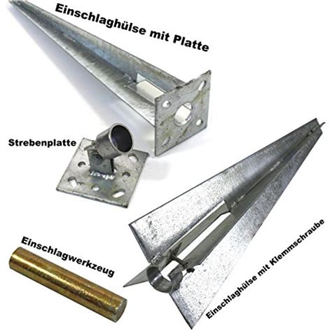 Bodenh Lse Einschlagh Lse Pfostentr Ger Strebenplatte F R Zaunpfosten