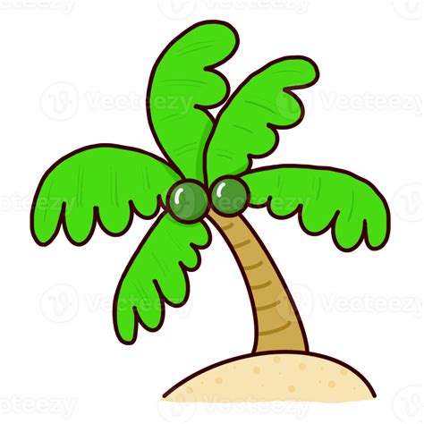 Coconut Tree On The Beach 23545907 Png