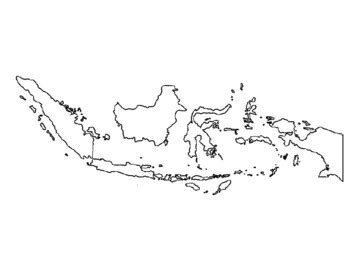 Indonesia Blank Map Full Page By BAC Education TPT