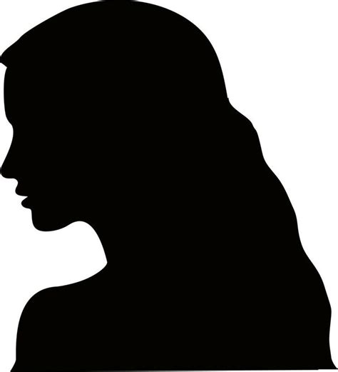 Silhouette of woman side view face isolated vector illustration | Woman ...