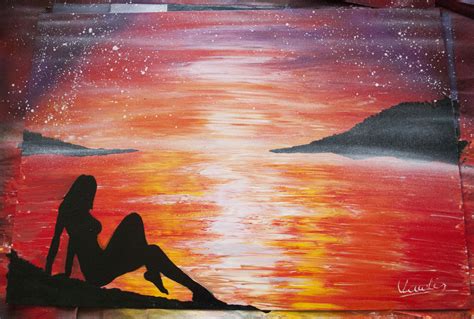 Sunset Beach - Ucuetis Spray Paint Art