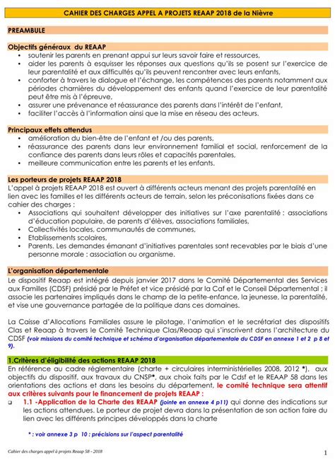 Pdf Cahier Des Charges Reaap Cache Media Education Gouv