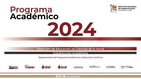 Programa Acad Mico Instituto Nacional De Perinatolog A