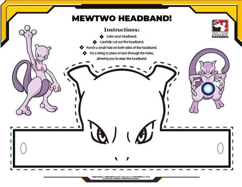 Make Your Own Mewtwo Headband Pokemon Party Pokemon Birthday Party Pokemon Themed Party