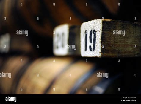 Wooden Whiskey Barrels in Lynchburg, Tennessee, USA Stock Photo - Alamy