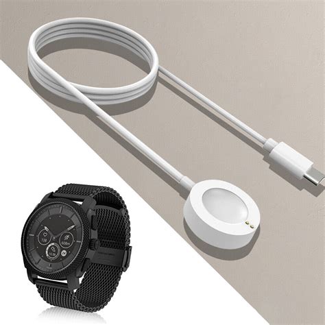 Smart Watch Charger Dock Magnetic PD Type C For Fossil Gen 6 5 4 White