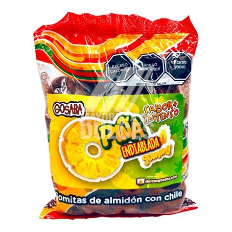 Gosaba Gomita Piña ENDIABLADA bolsa con 1 kilo Cartón con 10 bolsas