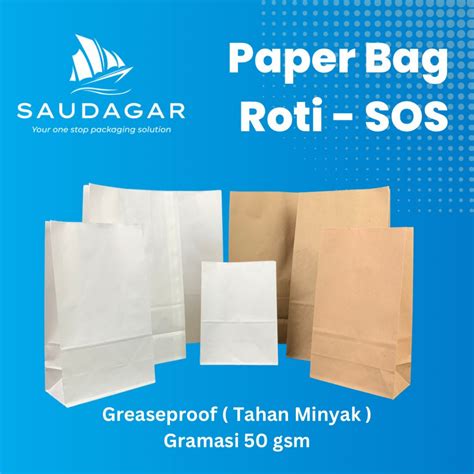 Jual Kantong Kertas Roti Paper Bag Sos Snack Fried Chicken Kue