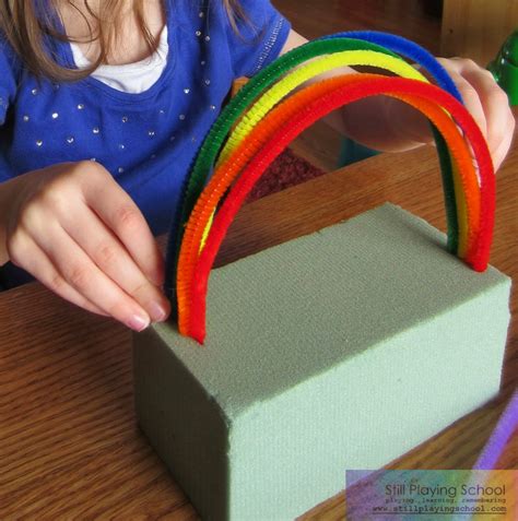 Pipe Cleaner Rainbow Still Playing School