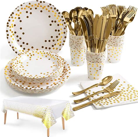 Amazon Homix Pcs Rose Gold Plates And Napkins Party Supplies