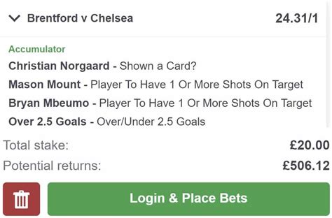 Brentford Vs Chelsea Bet Builder Cheat Sheet And Betting Tip