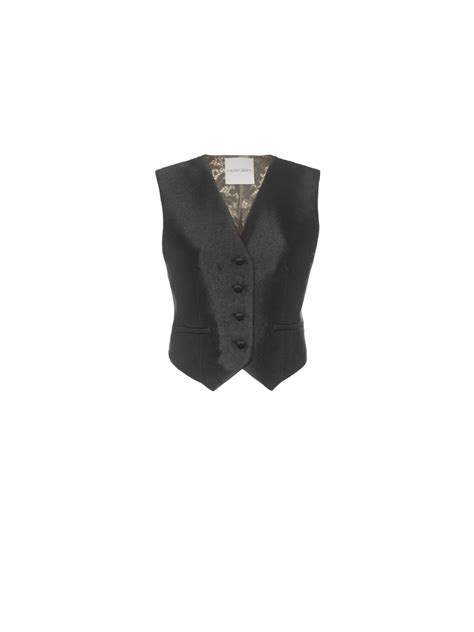 Josie Black Lace Waistcoat Laura Green