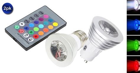 2 Pack: Magic Lighting 3W LED Light Bulb and Remote