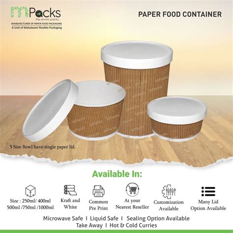 White Disposable Paper Food Containers At Rs 3 In Ghaziabad Id 22217946997