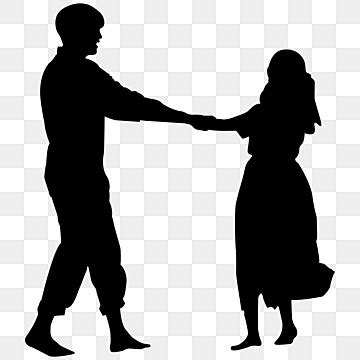 Couple Silhouette Holding Hands Png