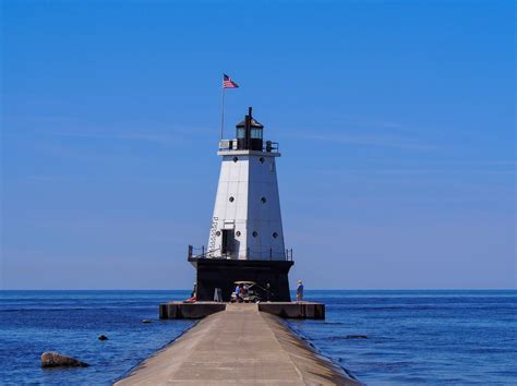 Us Part Of Great Lakes Michigan Ludington North Breakwater