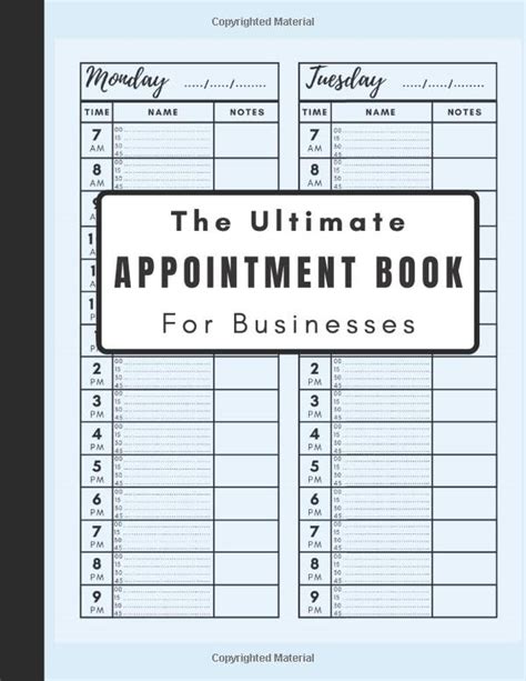 The Ultimate Appointment Book For Business Daily And Hourly Schedule With 15 Minutes Increments