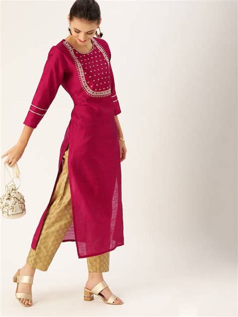 Myntra Party Wear Long Kurtis Atelier Yuwa Ciao Jp