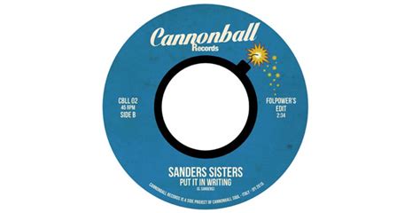 Sander Sisters Put It In Writing Flea Market Funk