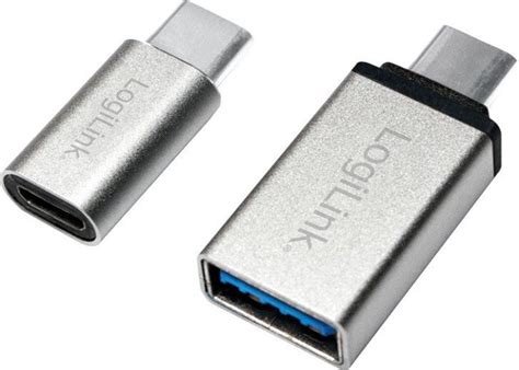 LogiLink Adapter Set USB C 3 0 Stecker USB A 3 0 Buchse USB 2 0