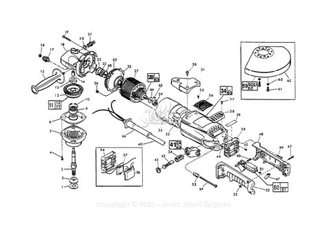 Milwaukee 6098 (Serial 721A) Milwaukee 7" Grinder Parts Parts Diagram for 7" GRINDER - 8000 R.P.M.