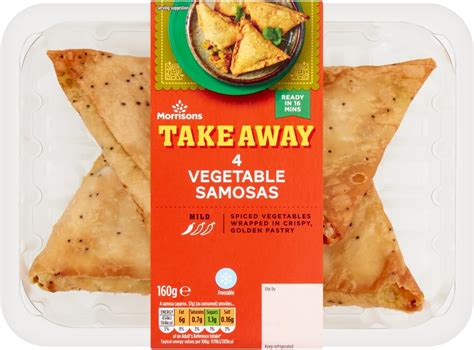 Morrisons Indian Takeaway Vegetable Samosas G Amazon Co Uk Grocery