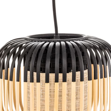 Forestier Bamboo Light XS Pendant Lamp 27 Cm Black Lights Co Uk