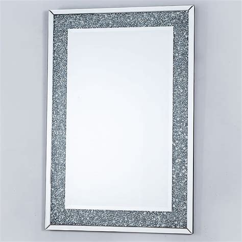 Diamond Crush Wall Mirror With Crushed Crystals Frame Cm Picture