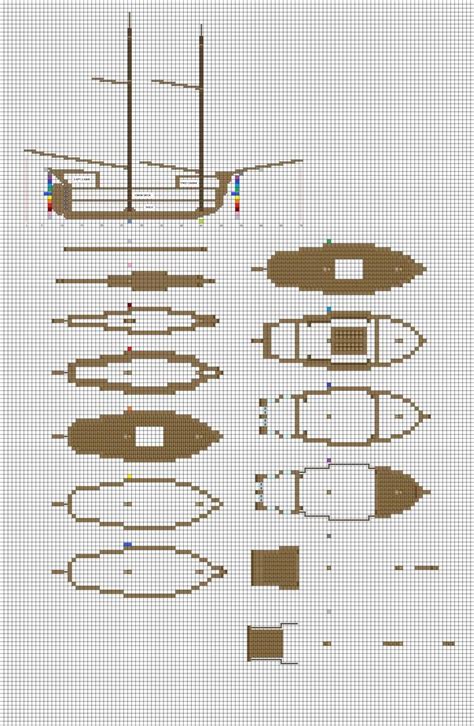 Minecraft sailing Brig plans pg1 hull by ColtCoyote | Minecraft projects, Minecraft blueprints ...