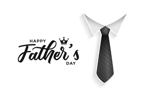 Free Vector Happy Fathers Day Card With Tie