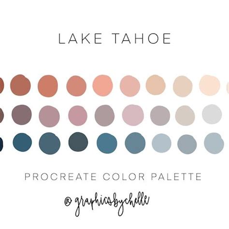 Procreate Color Palette Color Swatches Earth Tones Warm Retro Boho Ipad Lettering Illustration