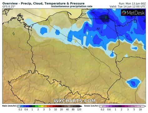 Prognoza pogody na wtorek 14 czerwca Ochłodzenie w Polsce Fani Pogody