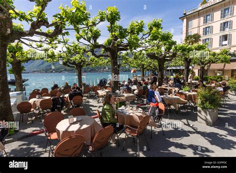 Italy, Lombardy, Como lake, Bellagio, restaurant Stock Photo - Alamy