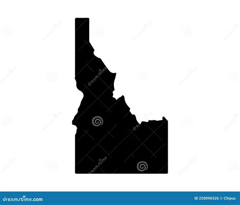 Us Staatskarte Idaho Silhouette Symbol Vektorgrafik Vektor Abbildung