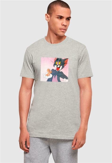 Absolute Cult Tom And Jerry Still One T Shirt Print Heather Grey