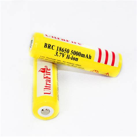 ถานชารจ ultrafire 18650 battery 5000mah yellow ของแท แพคสดคม 4