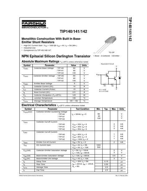 Tip F Datasheet Pdf Inchange Semiconductor