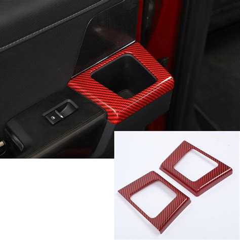 Pcs Red Carbon Fiber Abs Interior Trim Set Cover Kit For Ford F